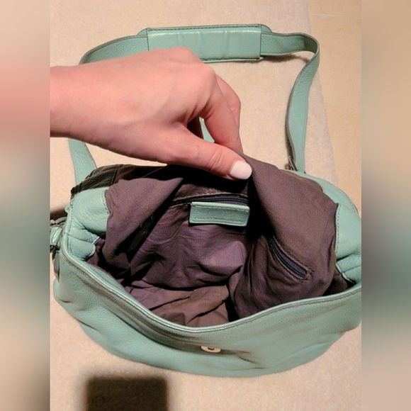 Marc Jacobs Designer Vintage Y2K Natasha Q Blue Green Crossbody Purse Handbag - Picture 6 of 8